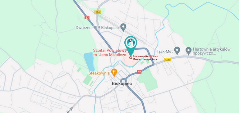 mapa dojazdu do Aura Medic Biskupiec