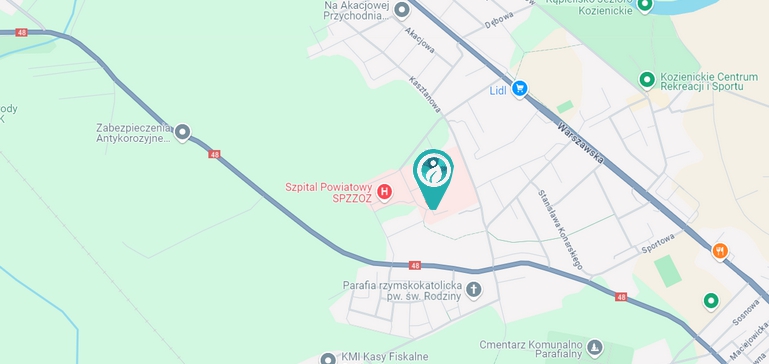 mapa dojazdu do Aura Medic Kozienice