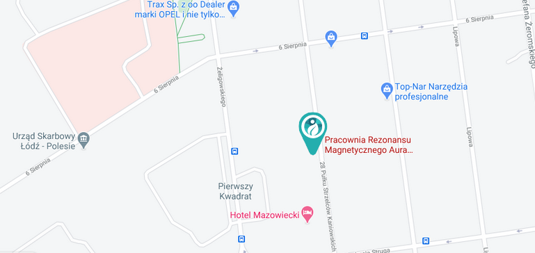 mapa dojazdu do Aura Medic Łódź